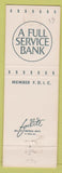 Matchbook Cover - Tri State Bank Markham IL WEAR
