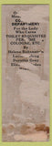 Matchbook Cover - Weir's Drug Store Low Phone # WORN NO TOWN