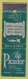 Matchbook Cover - Picador Los Angeles CA WEAR