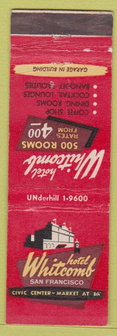Matchbook Cover - Hotel Whitcomb San Francisco CA