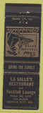 Matchbook Cover - La Salle Restaurant Kansas City MO CREASE