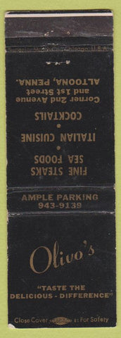 Matchbook Cover - Olivo's Restaurant Altoona PA