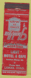 Matchbook Cover - Light Hotel Cafe Lamar CO low phone WORN Colorado