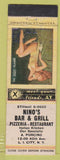 Matchbook Cover - Nino's Bar Grill Pizza Long Island City NY pinup WORN