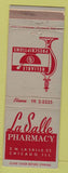 Matchbook Cover - LaSalle Pharmacy Drugs Chicago IL