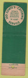 Matchbook Cover - Leo Cowie's Kansas City MO