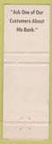 Matchbook Cover - Peoples National Bank Lampasas TX WORN