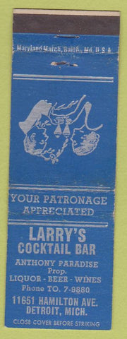 Matchbook Cover - Larry's Cocktail Bar Detroit MI
