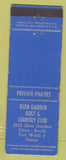 Matchbook Cover - Glen Garden Golf Country Club Fort Worth TX ARROW