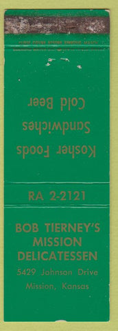 Matchbook Cover - Bob Tierney's Mission Deli Misson KS Kosher