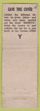 Matchbook Cover - Harry's Drug Store NO TOWN WEAR