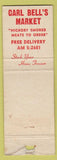 Matchbook Cover - Bell's Wholesale Meat Co Wichita KS WORN