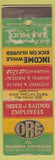 Matchbook Cover - Ore Insurance Railroad San Francisco CA