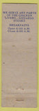 Matchbook Cover - Sam's Chicken House San Angelo TX WEAR