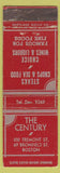 Matchbook Cover - The Century Boston MA