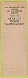 Matchbook Cover - The Century Boston MA