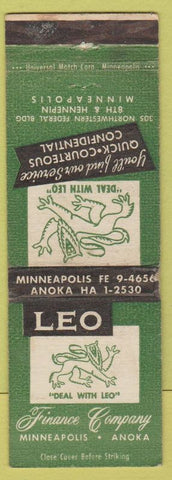 Matchbook Cover - Leo Finance Co Minneapolis Anoka MN