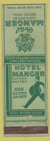 Matchbook Cover - Hotel Manger Boston MA