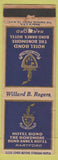 Matchbook Cover - Hotel Bond Hartford CT WEAR