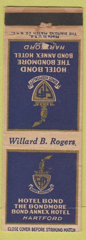Matchbook Cover - Hotel Bond Hartford CT WEAR
