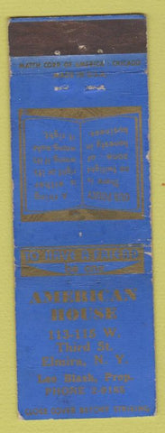 Matchbook Cover - American House Elmira NY WEAR