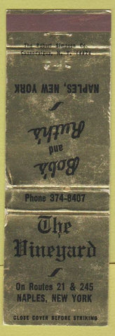 Matchbook Cover - The Vineyard Naples NY WEAR