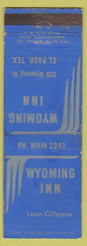 Matchbook Cover - Wyoming Inn El Paso TX