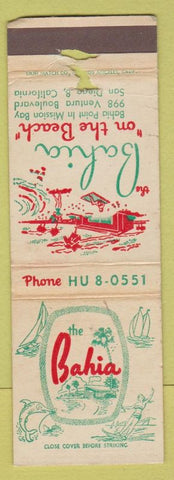 Matchbook Cover - The Bahia San Diego CA WORN