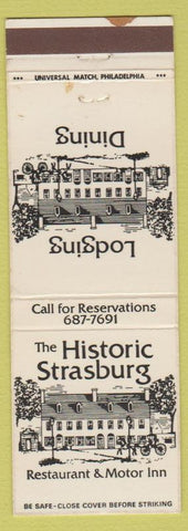 Matchbook Cover - Historic Strasburg Restaurant PA