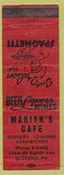 Matchbook Cover - Marian's Cafe Altoona PA WORN