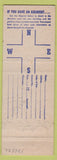 Matchbook Cover - Weaver's Service oil gas Hagerstown? MD