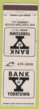 Matchbook Cover - Bank of Yorktown Lombard IL