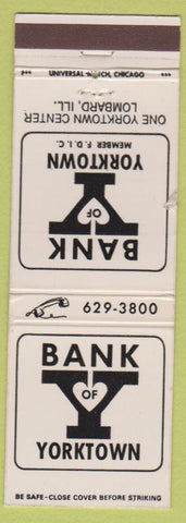 Matchbook Cover - Bank of Yorktown Lombard IL
