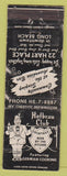 Matchbook Cover - Hofbrau Club German Food Long Beach CA WORN