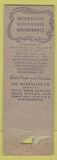 Matchbook Cover - Interstate Restaurants Chicago IL