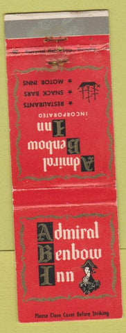 Matchbook Cover - Admiral Benbow Inn Louisville KY WORN