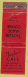 Matchbook Cover - Taylor's Cafe Fort Stockton TX