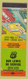 Matchbook Cover - Bud Lewis Phillps 66 oil gas Belleveille IL