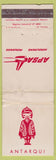 Matchbook Cover - APSA Airlines Antarqui Peruanas WORN