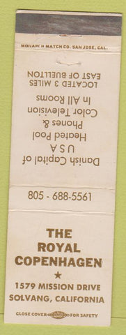 Matchbook Cover - Royal Copenhagen Solvang CA