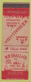 Matchbook Cover - MR Segall Co Coal Baltimore MD
