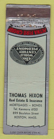 Matchbook Cover - Aetna Fire Group Insurance Boston MA WEAR