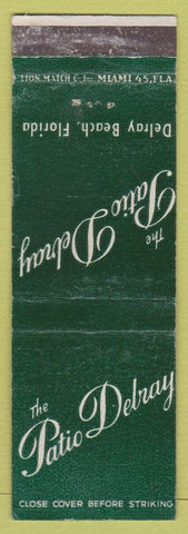Matchbook Cover - The Patio Delray Restaurant Delray Beach FL