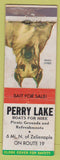 Matchbook Cover - Perry Lake Zelienople PA Great Dane WORN bait