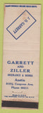 Matchbook Cover - Garrett Ziller Insurance Austin TX?