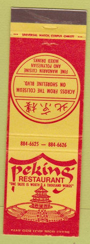 Matchbook Cover - Peking Restaurant Corpus Christi TX