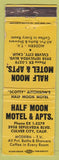 Matchbook Cover - Half Moon Motel Culver City CA WORN