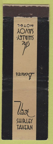 Matchbook Cover - Shirley Savoy Hotel Denver Colorado