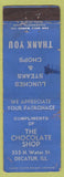 Matchbook Cover - Chocolate Shop Decatur IL WEAR