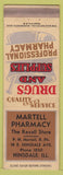Matchbook Cover - Martell Drugs Rexall Hinsdale IL